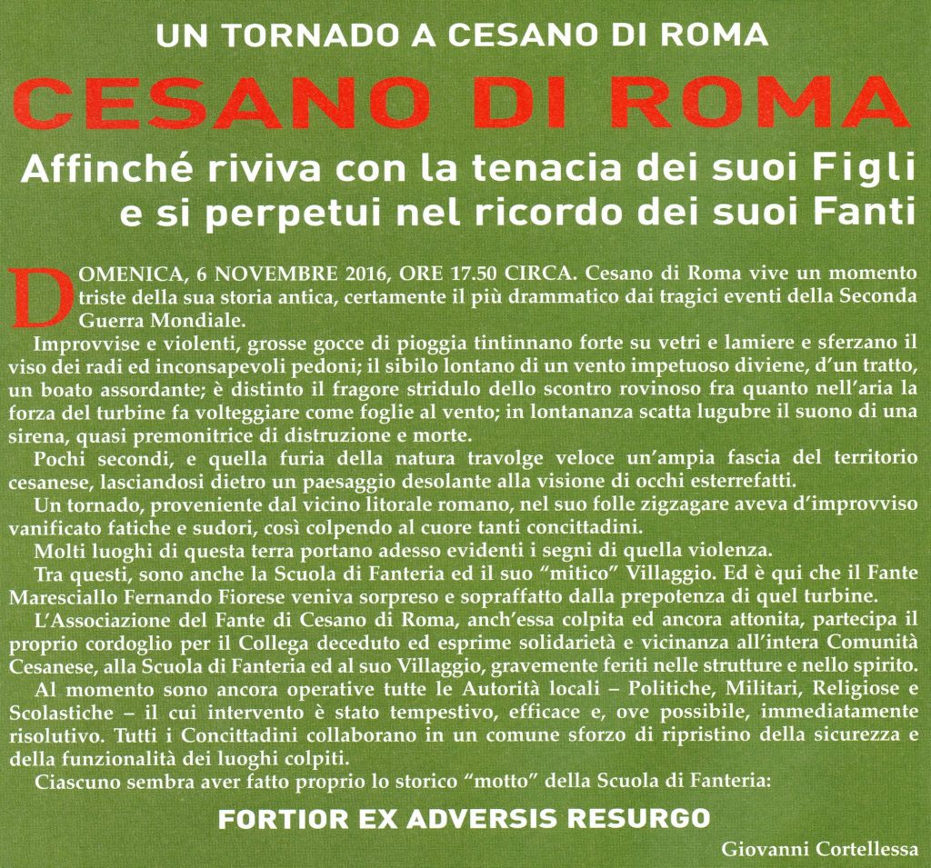 Un tornado a Cesano di Roma