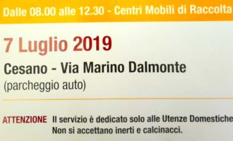 A Cesano, domenica, raccolta straordinaria ingombranti e non solo A Cesano, domenica, raccolta straordinaria ingombranti e non solo