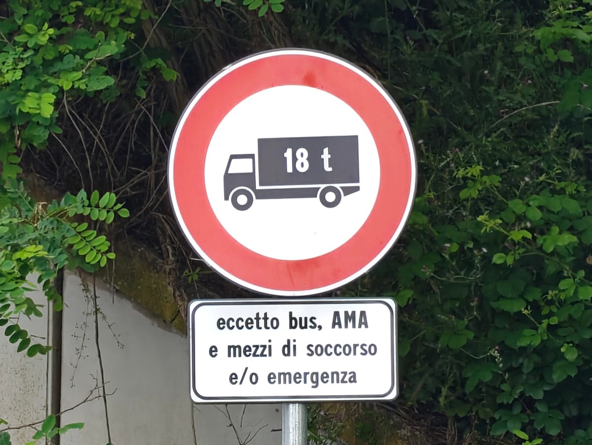 Divieto di transito di mezzi di massa superiore a 18 t