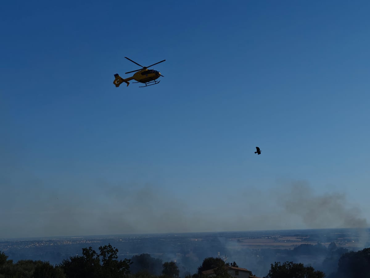 Incendio a Cesano