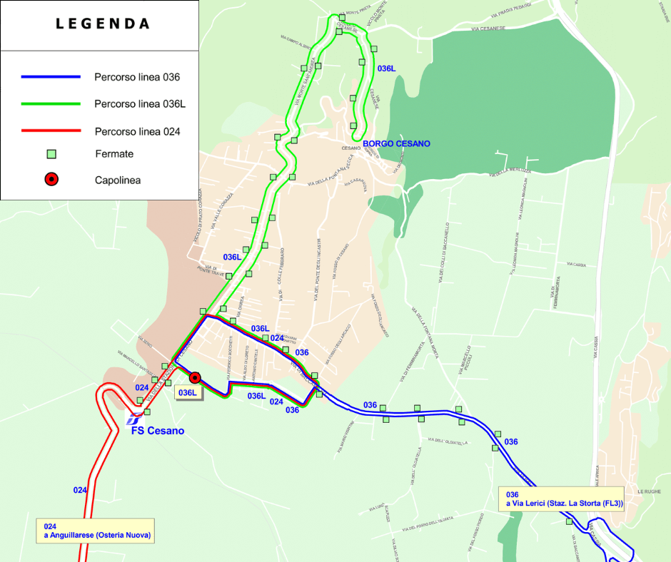 Lo 036L, un servizio temporaneo dal 27 c.m.
