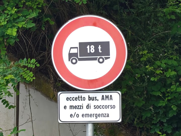 Divieto di transito di mezzi di massa superiore a 18 t