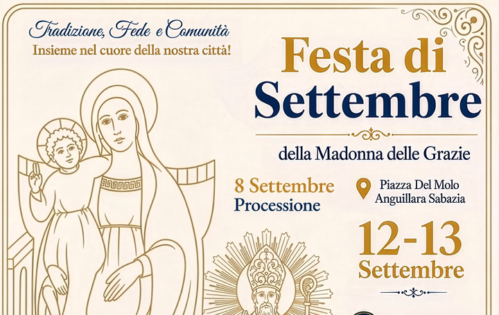 Festa della Madonna delle Grazie ad Anguillara Sabazia: il programma dell'8, 12 e 13 Settembre