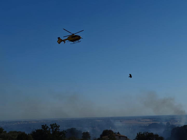 Incendio a Cesano
