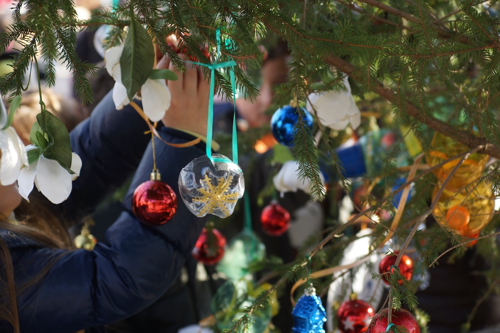 Allestimento dell'albero di Natale di Piazza Antonio Basso