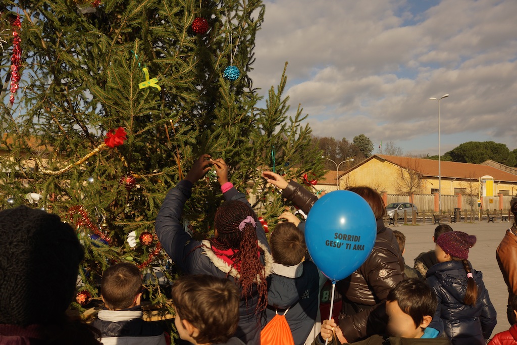 Allestimento dell'albero di Natale di Piazza Antonio Basso