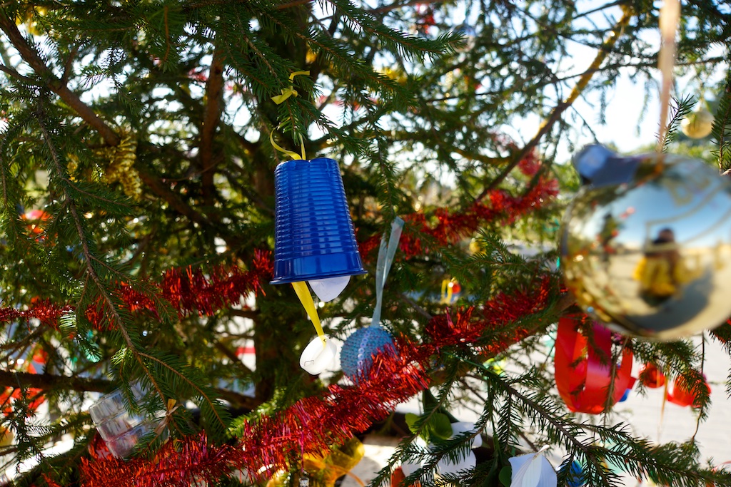 Allestimento dell'albero di Natale di Piazza Antonio Basso