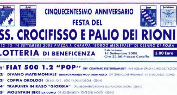 Libretto e lotteria della Festa