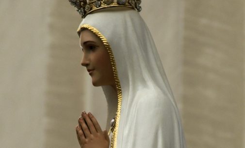 La statua della Madonna di Fatima a Cesano