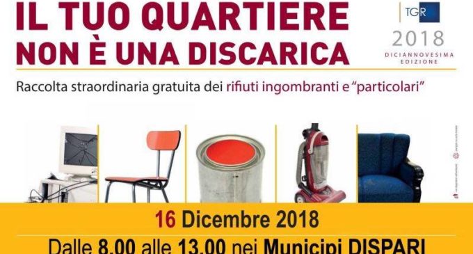 Raccolta ingombrati e non solo: 16 Dicembre