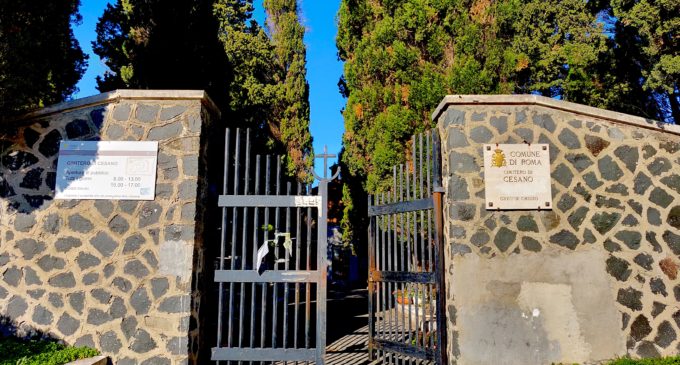 Incendio al cimitero di Cesano