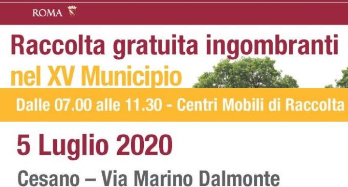 Raccolta ingombranti a Cesano: domenica 5 Luglio