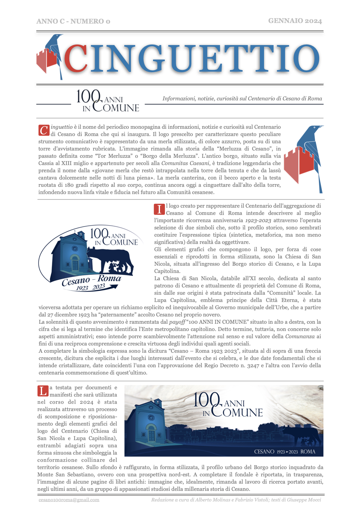 Cinguettio, portavoce del Centenario